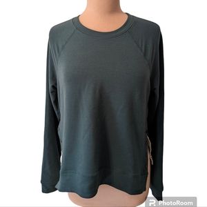 Sincerely Jules Green Sweatshirt with Side Snaps Size Medium